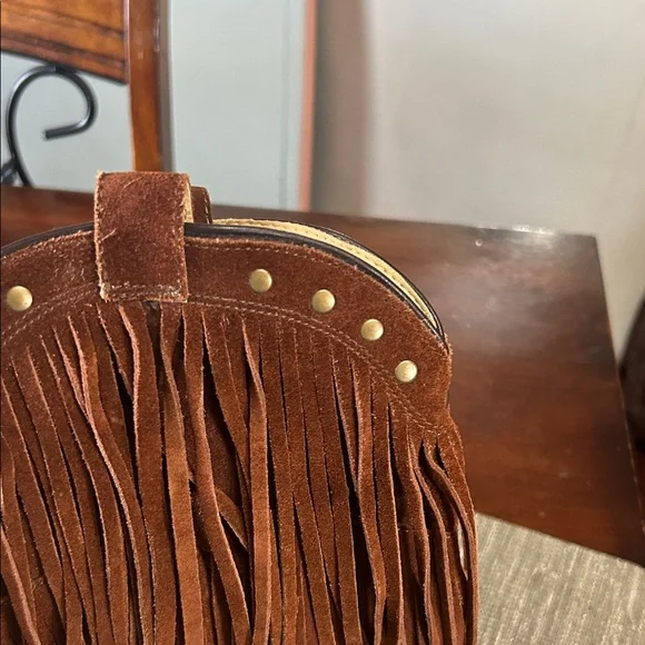 Shyanne Brown Suede Fringe Western Ankle Boots - Picture 8 of 9